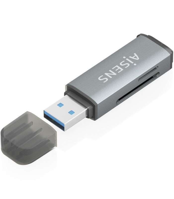 Lector de tarjetas externo aisens ascr-2a09-gr/ usb 3.1