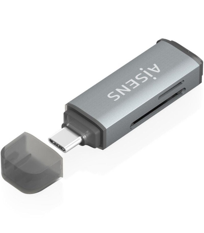 Lector de tarjetas externo aisens ascr-2c10-gr/ usb 3.1