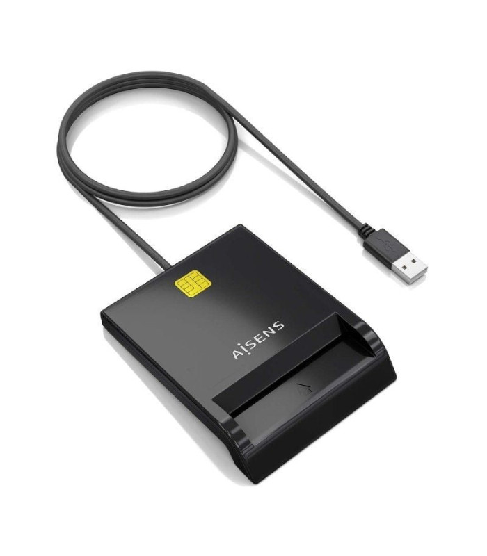 Lector de dni y tarjetas aisens ascr-sn06-bk/ usb 2.0/ negro