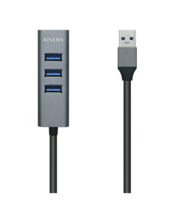 Hub usb 3.0 aisens a106-0507/ 4xusb/ gris