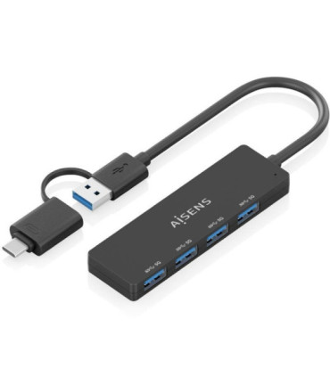 Hub usb tipo-c + usb 3.1 aisens a109-0987/ 4xusb