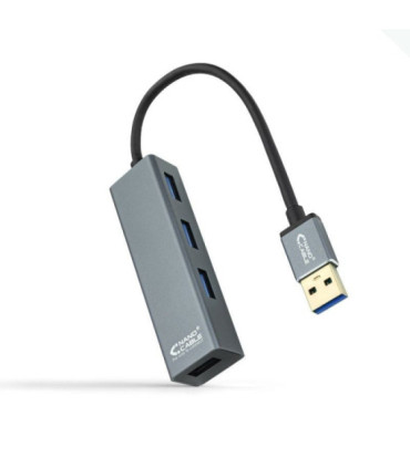 Hub usb 3.0 nanocable 10.16.4402/ 4xusb/ gris