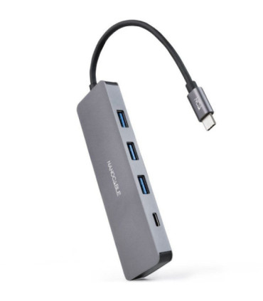 Hub usb tipo-c nanocable 10.16.4409/ 3xusb/ 1xusb tipo-c/ gris