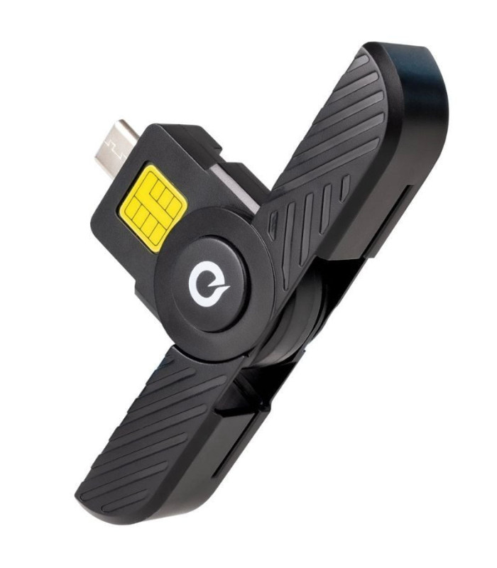 Lector de dni y tarjetas tooq tqr-3011b/ usb tipo-c/ negro