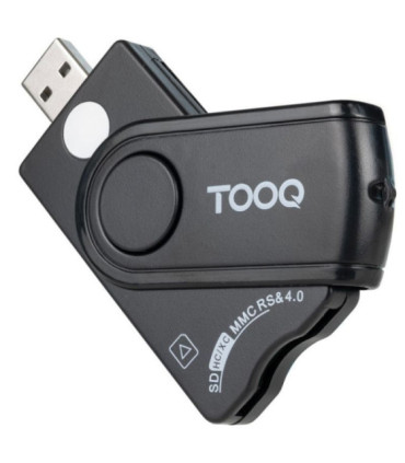 Lector de dni, tarjetas inteligentes, sd y microsd tooq tqr-3012b/ usb 2.0/ negro