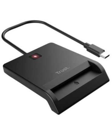 Lector de tarjetas inteligentes trust primo 26253/ usb tipo-c/ negro