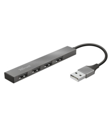 Hub usb 2.0 trust halyx/ 4xusb/ gris