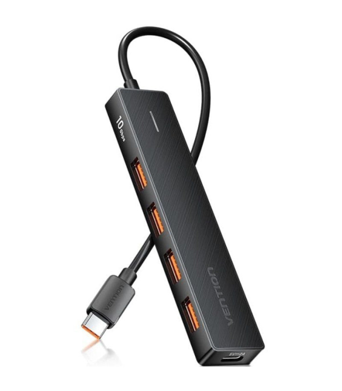 Hub usb 3.2 vention chjbb/ 4xusb/ 1xusb tipo-c