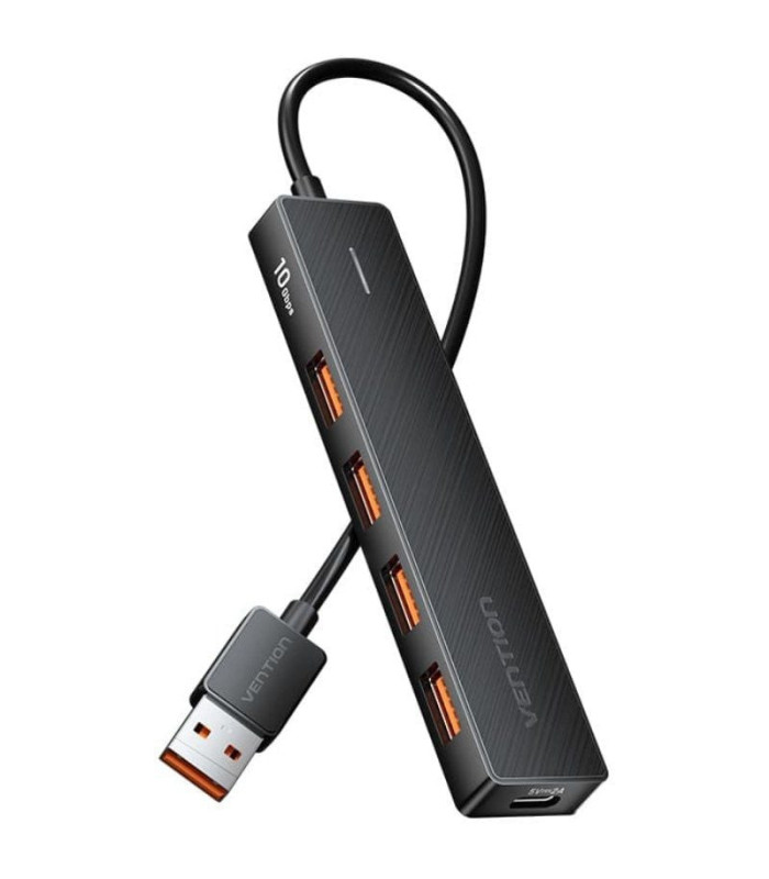 Hub usb 3.2 vention chobb/ 4xusb/ 1xusb tipo-c pd