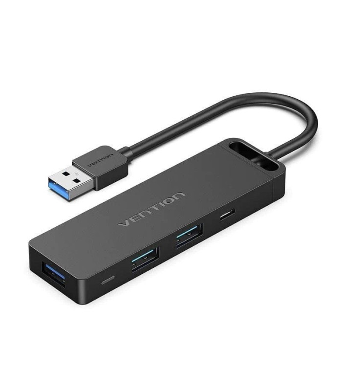 Hub usb 3.0 vention chvbb/ 3xusb/ 1xmicrousb pd/ 1xlector tarjetas