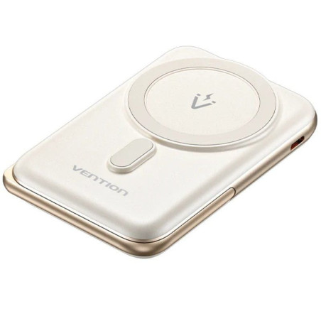 Powerbank 10000mah vention fhnw0/ 20w/ wireless/ blanca