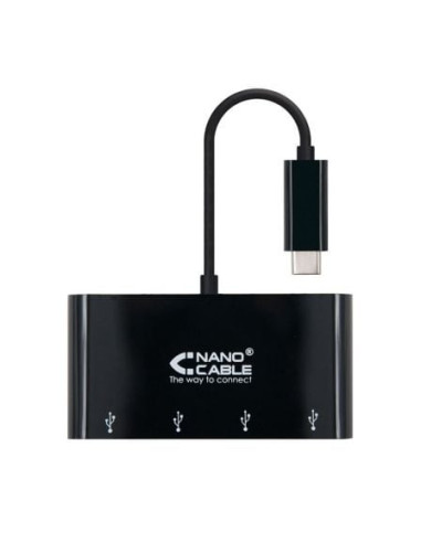 Hub usb tipo-c nanocable 10.16.4401-bk / 4xusb