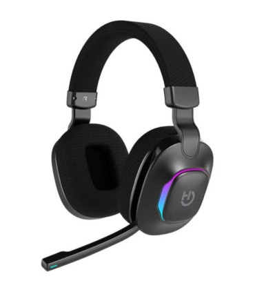 Auriculares gaming inalámbricos con micrófono hiditec vortex argb/ jack 3.5/ bluetooth/ negros