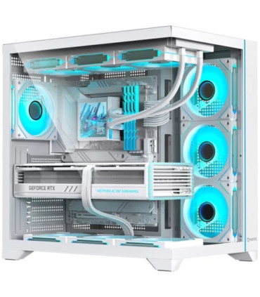 Caja gaming semitorre hiditec h3 pro// blanca