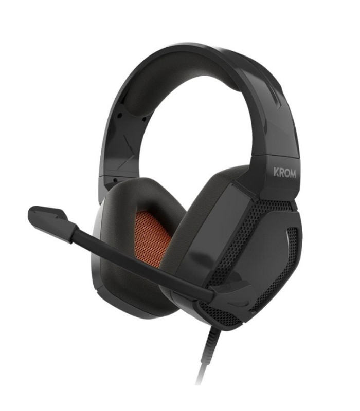 Auriculares gaming con micrófono krom kopa pro/ jack 3.5/ negros