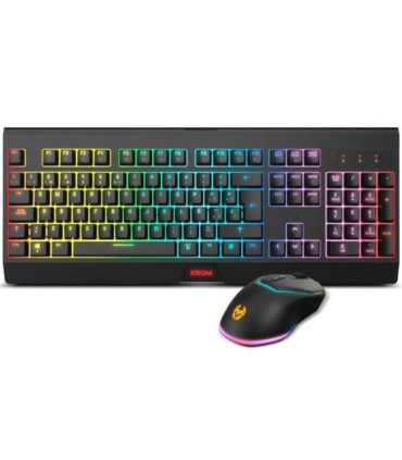 Pack gaming krom kabala/ teclado + ratón inalámbricos