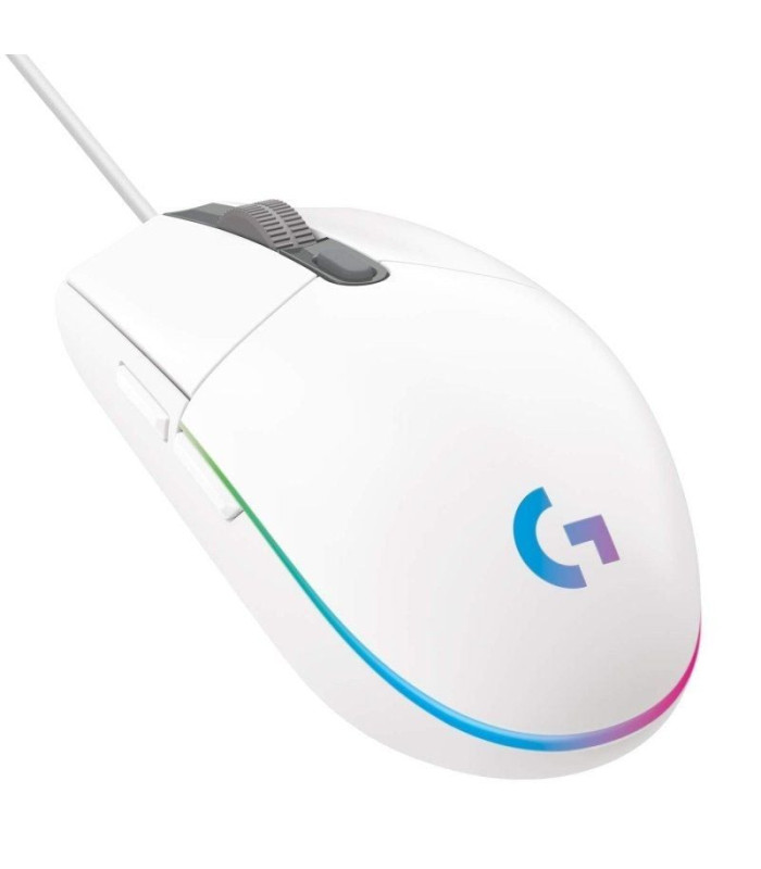 Ratón gaming logitech g102 lightsync/ hasta 8000 dpi/ blanco