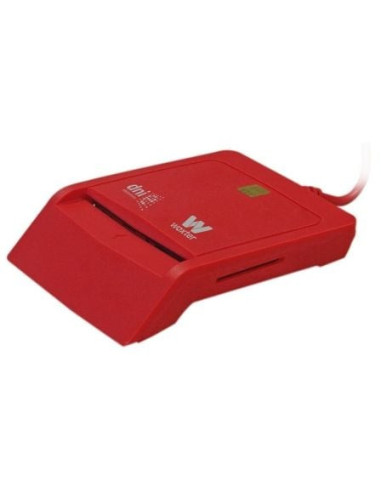 Lector de dni y tarjetas woxter combo pe26-148/ rojo/ usb 2.0