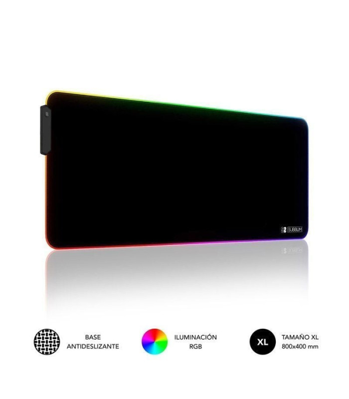 Alfombrilla subblim mp-02rgb01 led rgb xl/ 800 x 300 x 4 mm