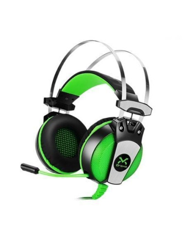 Auriculares gaming con micrófono droxio hadlok/ jack 3.5/ verdes