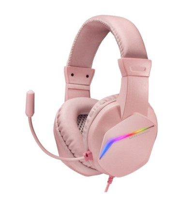 Auriculares gaming con micrófono mars gaming mh122/ jack 3.5/ rosas