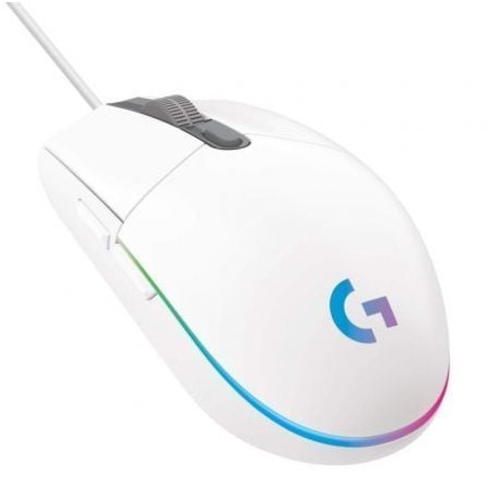 Ratón gaming logitech g102 lightsync/ hasta 8000 dpi/ blanco