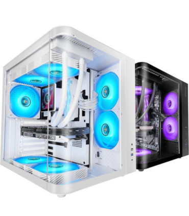 Caja gaming semitorre mars gaming mc-curv/ blanca