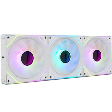 Pack 3 ventiladores nox pro link/ argb/ 12cm/ blancos