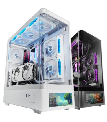 Caja gaming semitorre mars gaming mc-lcdpro/ blanca