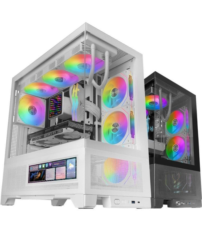 Caja gaming semitorre mars gaming mc-lcdx/ blanca