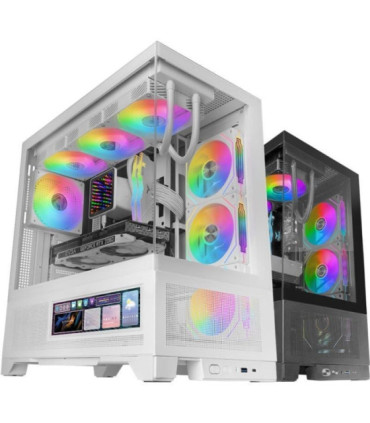 Caja gaming semitorre mars gaming mc-lcdx/ blanca