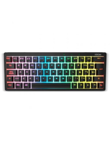 Teclado gaming mecánico krom kreator/ negro