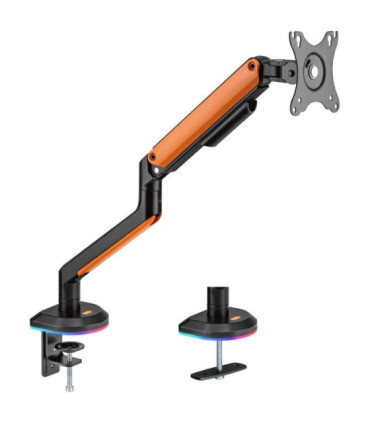 Soporte de mesa gaming con contrapeso para monitor y tv aisens dt32tsr-249/ giratorio/ inclinable/ hasta 9kg/ con iluminación