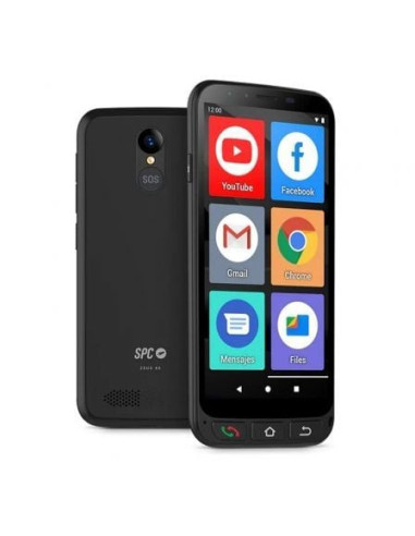 Teléfono móvil spc zeus 4g pro para personas mayores/ negro