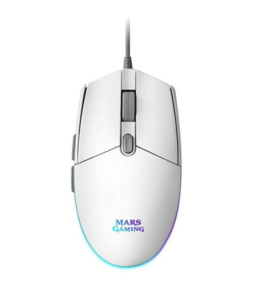 Ratón gaming mars gaming mmgw/ hasta 3200 dpi/ blanco