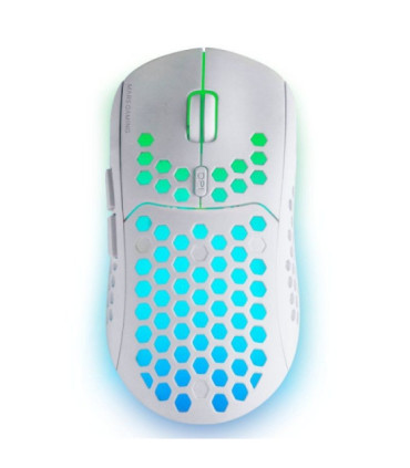 Ratón gaming inalámbrico mars gaming mmw3w/ batería recargable/ hasta 3200 dpi/ blanco