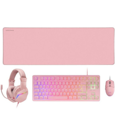 Pack gaming mars gaming mcp-rgb3p/ teclado rgb + ratón óptico + alfombrilla xxl + auriculares