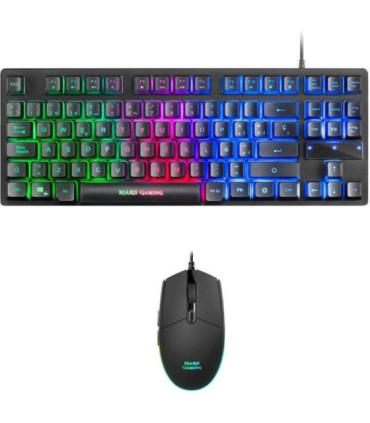 Pack gaming mars gaming mcptkles/ teclado + ratón óptico