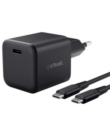 Cargador de pared gan trust gaming gxt 1258 switch 2/ 1xusb tipo-c/ incluye cable usb tipo-c/ 65w