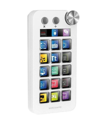 Control deck mars gaming msd-neo/ 15 teclas lcd/ 1 rueda/ 2 botones/ blanco