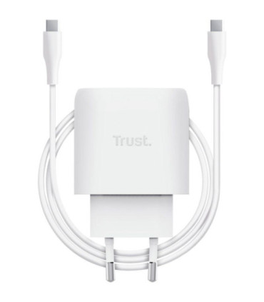 Cargador de pared gan trust maxo 45w/ 1xusb tipo-c/ incluye cable usb tipo-c/ 45w