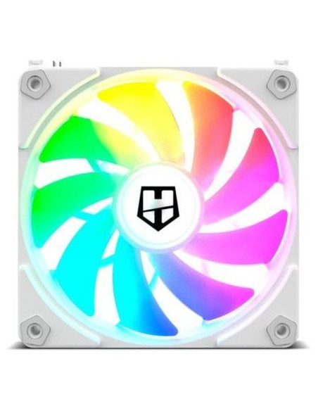 Ventilador nox easy link/ argb/ 12cm/ blanco