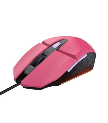 Ratón gaming trust gaming gxt 109 felox/ hasta 6400 dpi/ rosa