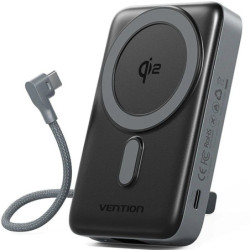 Powerbank 10000mah vention fkhh0/ 35w/ wireless/ gris/ incluye cable usb tipo-c