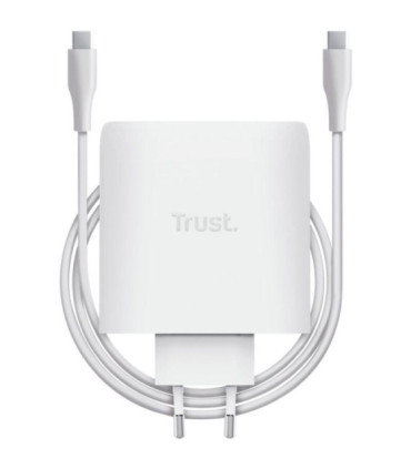 Cargador de pared gan trust maxo 100w/ 2xusb tipo-c/ incluye cable usb tipo-c/ 100w