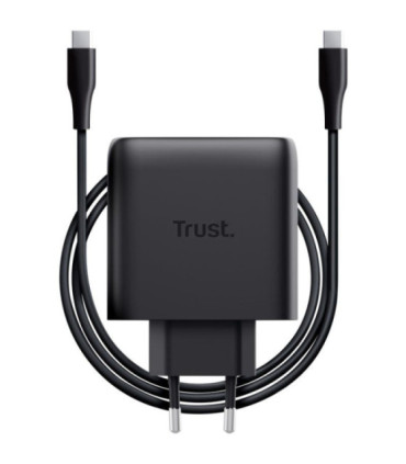 Cargador de pared gan trust maxo 65w/ 1xusb tipo-c/ incluye cable usb tipo-c/ 65w