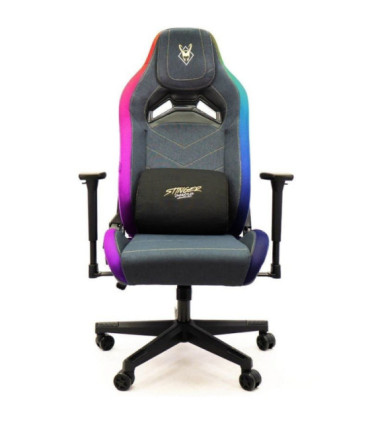 Silla gaming woxter stinger station elite/ luces led/ dorada y plata