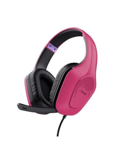 Auriculares gaming con micrófono trust gaming gxt 415 zirox/ jack 3.5/ rosas