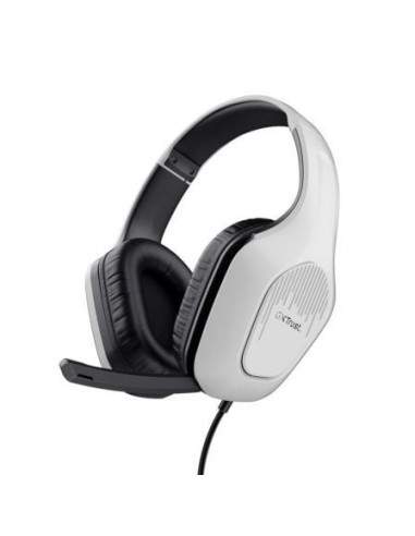 Auriculares gaming con micrófono trust gaming gxt 415 zirox ps5/ jack 3.5/ blancos