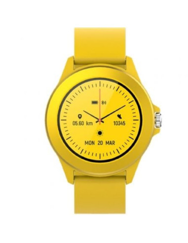 Smartwatch forever colorum cw-300/ notificaciones/ frecuencia cardíaca/ amarillo